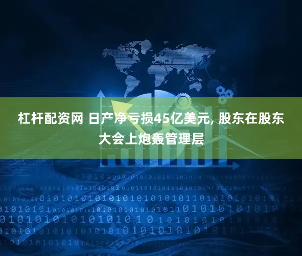 杠杆配资网 日产净亏损45亿美元, 股东在股东大会上炮轰管理层