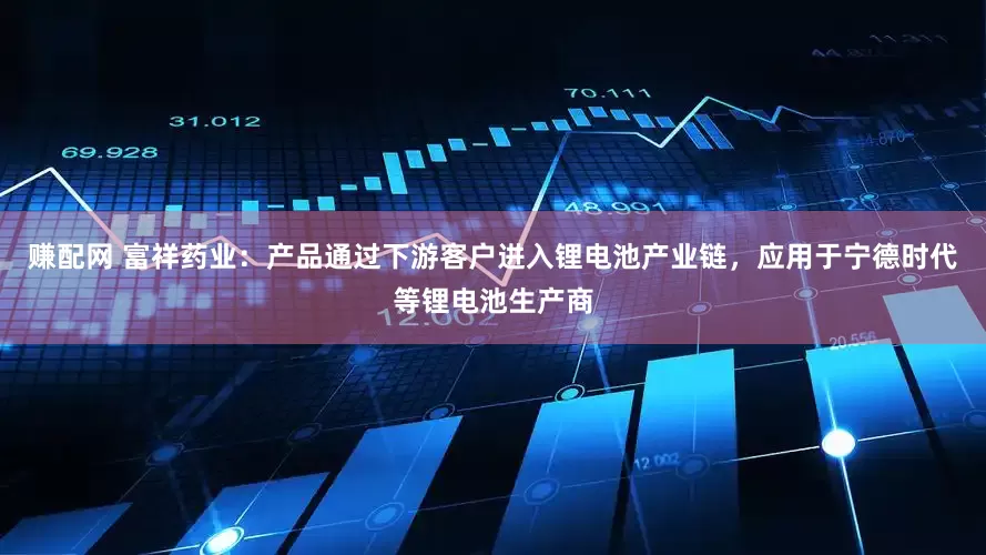 赚配网 富祥药业：产品通过下游客户进入锂电池产业链，应用于宁德时代等锂电池生产商